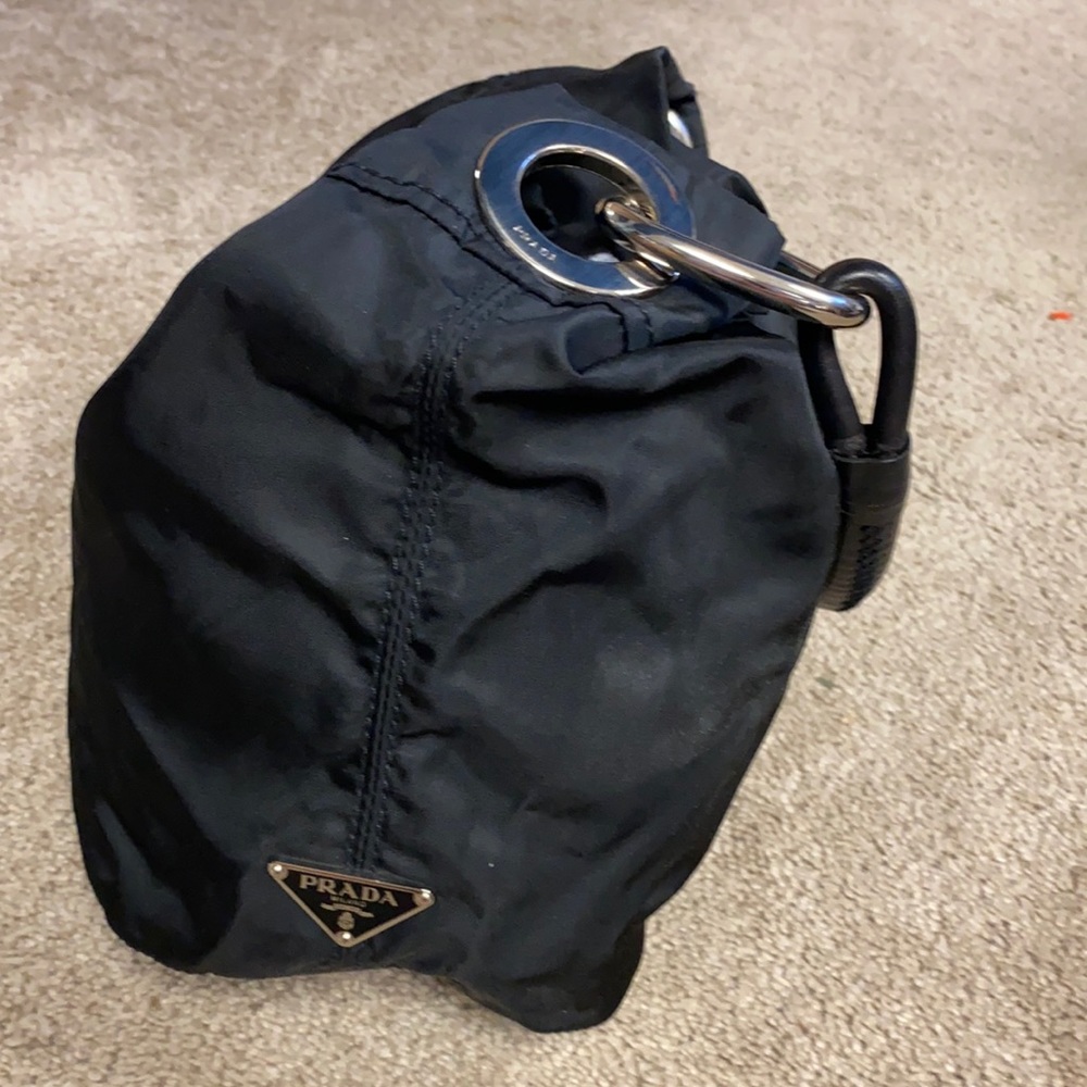 Prada nylon and buttery leather on the bottom